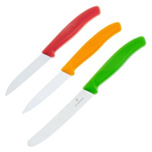 Victorinox набор из 3-х овощных ножей с цветными рукоятями