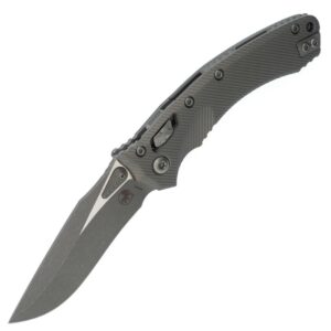 Microtech Amphibian Fluted Natural Clear Apocalyptic