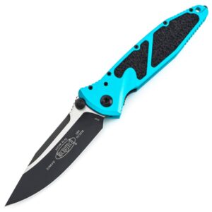 Нож Microtech Socom Elite Turquoise Black с клинком Clip-Point и алюминиевой рукоятью
