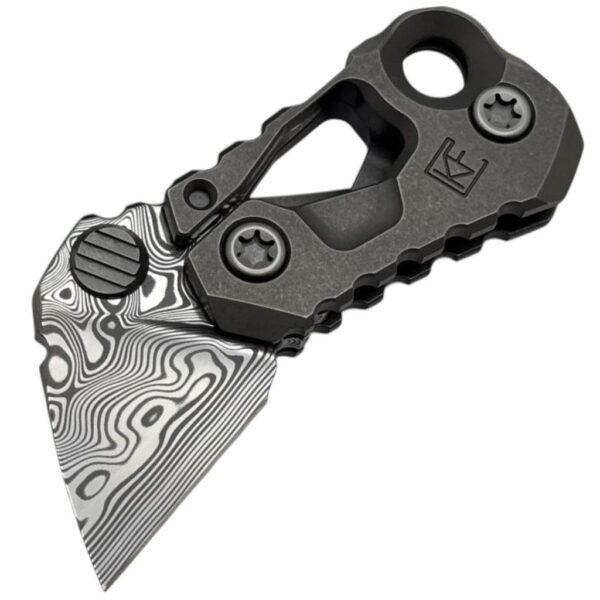 CKF Kek Slipjoint Titanium Damasteel