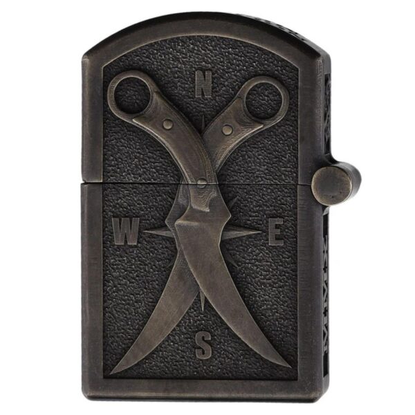Bastinelli Zippo Skull Design Bronze Armor Finish — изображение 2