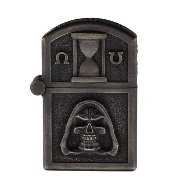 Bastinelli Zippo Skull Design Bronze Armor Finish
