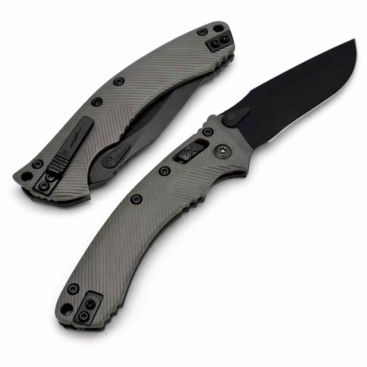 Microtech Amphibian Natural Clear Fluted Aluminum DLC — изображение 2