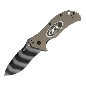 Zero Tolerance 0350 20th Anniversary Tan Aluminum Tiger Stripe