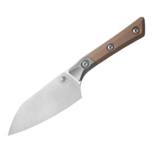 Microtech Santoku 4.2" Coyote Tan G10/Titanium Stonewash