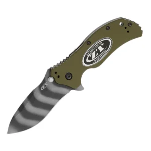 Zero Tolerance 0350 20th Anniversary Green Aluminum Tiger Stripe